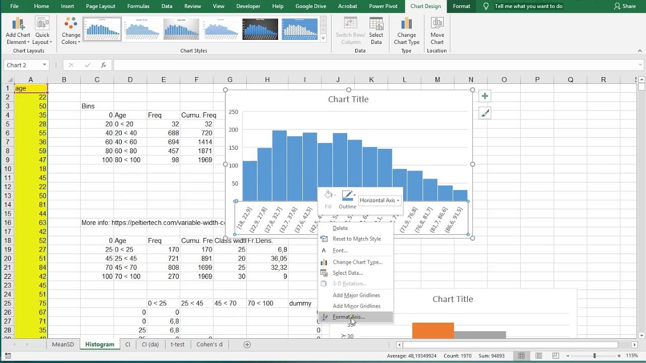 histogram using excel for mac